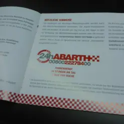1x Abarth Mobilitäts Garantie Bedingungen Heft 2012 Punto 500 Prospekt Fiat – Bild 3