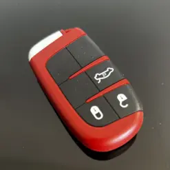 Alternative view of 1x Dodge Challenger original Chrysler Jeep SRT Schlüsselgehäuse mit Emblem Logo Autoschlüssel in ROT
