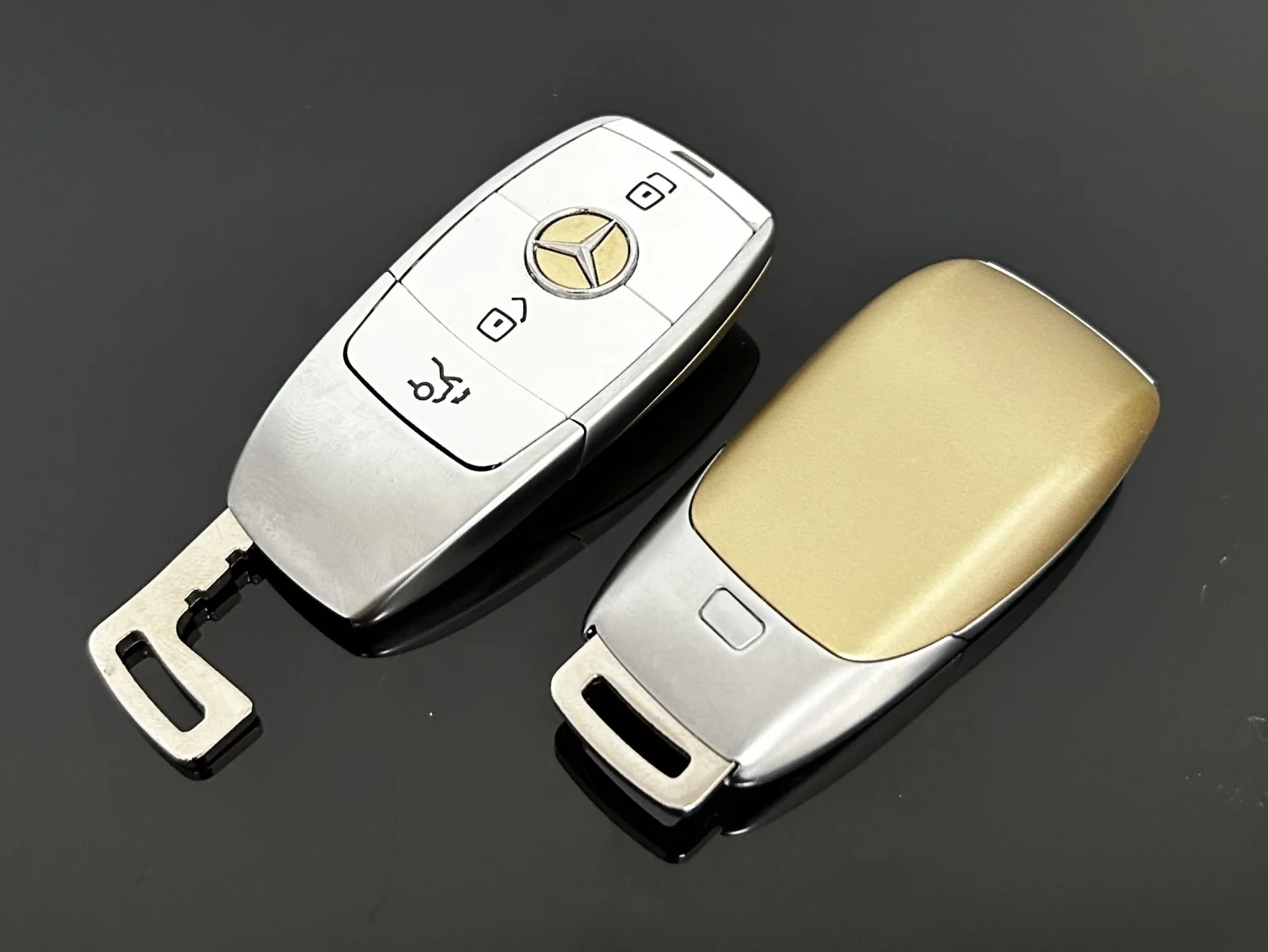 1x EDITION MERCEDES Funkschlüssel GOLDWING weiß Gold Gehäuse Autoschlüssel Fahrzeugschlüssel Schlüssel Fernbedienung – Bild 4