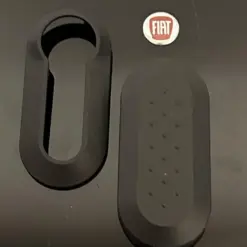 1x FIAT 500 BLACK schwarz Funkschlüssel LOGO COVER Autoschlüssel Fahrzeugschlüssel Schlüssel Fernbedienung Gehäuse