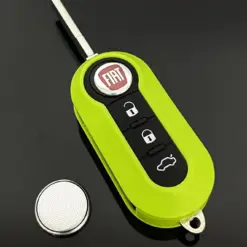 FIAT 500 GRÜN Funkschlüssel LOGO Batterie Autoschlüssel Fahrzeugschlüssel Schlüssel Fernbedienung