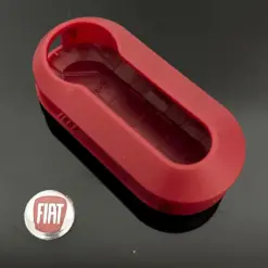 1x FIAT 500 ROT Funkschlüssel LOGO COVER Autoschlüssel Fahrzeugschlüssel Schlüssel Fernbedienung Gehäuse – Bild 6