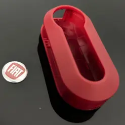1x FIAT 500 ROT Funkschlüssel LOGO COVER Autoschlüssel Fahrzeugschlüssel Schlüssel Fernbedienung Gehäuse – Bild 7