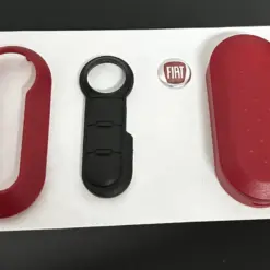 Alternative view of 1x FIAT 500 ROT Funkschlüssel LOGO COVER + Touch Autoschlüssel Fahrzeugschlüssel Schlüssel Fernbedienung Gehäuse Tasten
