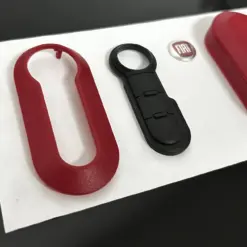 1x FIAT 500 ROT Funkschlüssel LOGO COVER + Touch Autoschlüssel Fahrzeugschlüssel Schlüssel Fernbedienung Gehäuse Tasten – Bild 3