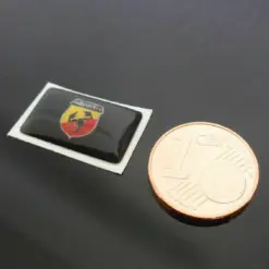 1x für ABARTH Aufkleber Logo 18mm für Spiegel Emblem Schriftzug Felge Lenkrad