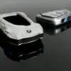 1x für BMW Funkschlüssel Schutz Hülle in ALU Case Cover Sportwagen silber matt STABIL