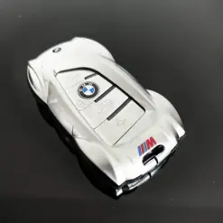 1x für BMW Funkschlüssel Schutz Hülle in ALU Case Cover Sportwagen silber matt STABIL – Bild 8