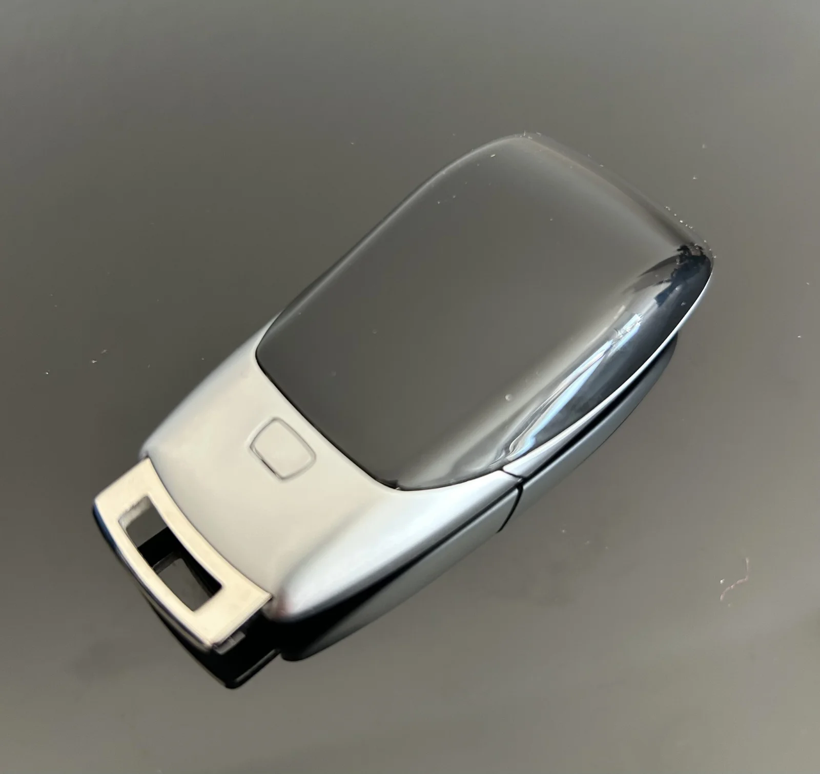 1x für MERCEDES Funkschlüssel METALL schwarz Glanz Gehäuse Autoschlüssel Fahrzeugschlüssel Schlüssel Fernbedienung mit Emblem – Bild 2