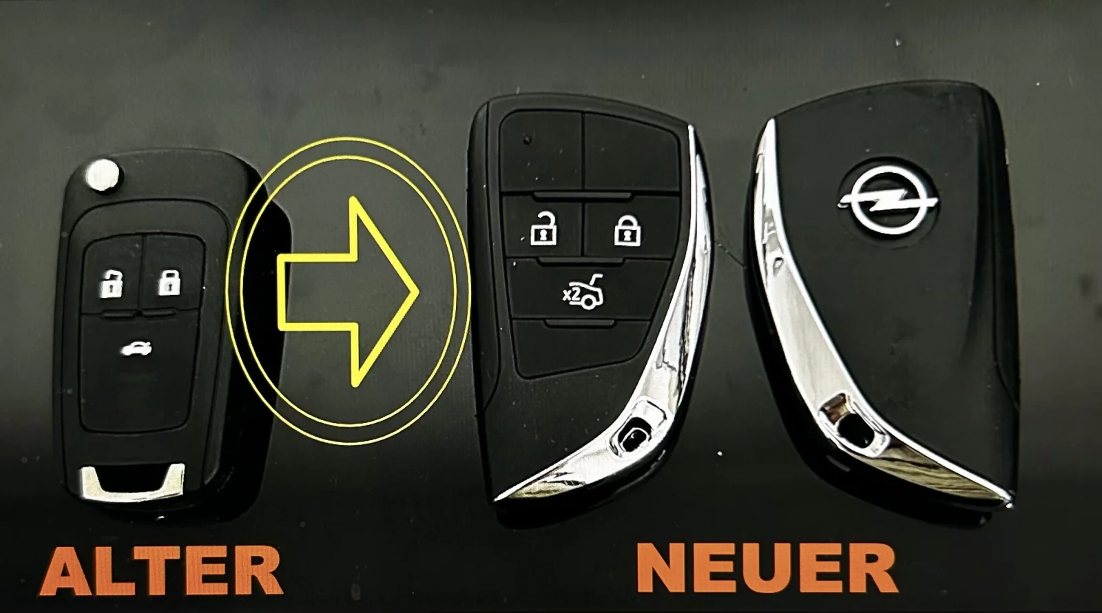 1x für OPEL 3 Tasten Schlüsselgehäuse UMBAU SET + Emblem/Logo Vectra Zafira Signum Corsa Merida Mokka Adam Astra Combo