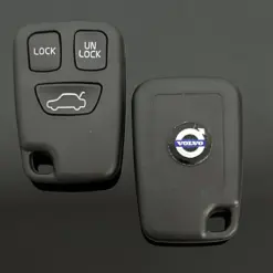 1x für VOLVO 3 Tasten Schlüsselgehäuse + Emblem Fernbedienung Gehäuse Autoschlüssel S40 S60 S70 S80 S90 V40 V70 V90 XC70 XC90