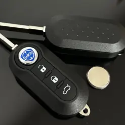 Alternative view of 1x LANCIA Funkschlüssel LOGO Batterie SCHWARZ Autoschlüssel Fahrzeugschlüssel Schlüssel Fernbedienung