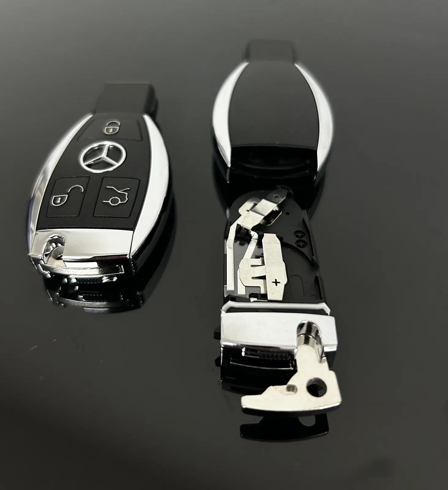 1x MERCEDES BENZ Funkschlüssel *Batteriefach* mit LOGO Gehäuse Autoschlüssel Fahrzeugschlüssel Schlüssel Fernbedienung – Bild 5