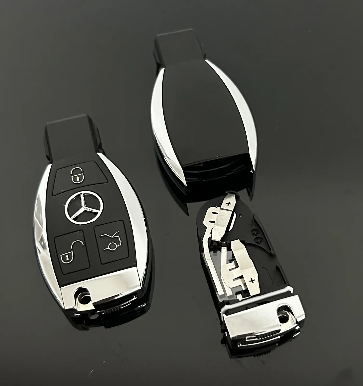 1x MERCEDES BENZ Funkschlüssel *Batteriefach* mit LOGO Gehäuse Autoschlüssel Fahrzeugschlüssel Schlüssel Fernbedienung – Bild 7
