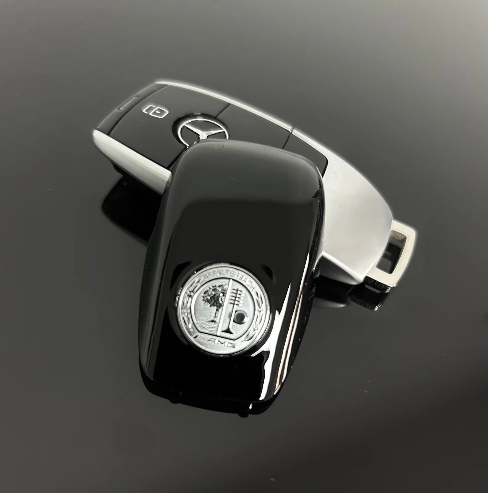 1x MERCEDES Funkschlüssel Gehäuse Rückseite AMG für Autoschlüssel Fahrzeugschlüssel Abdeckung hinten