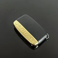 1x NEU JAGUAR Schlüsselgehäuse 4 Tasten GOLD Metall Kunststoff schwarz mit Logo Emblem – Bild 4
