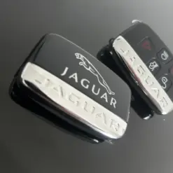Alternative view of 1x NEU JAGUAR Schlüsselgehäuse EDITION 4 Tasten Metall Kunststoff glänzend schwarz mit Logo Emblem