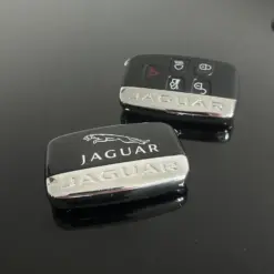 1x NEU JAGUAR Schlüsselgehäuse EDITION 4 Tasten Metall Kunststoff glänzend schwarz mit Logo Emblem