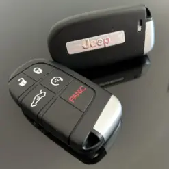 1x NEU Jeep Chrysler Schlüsselgehäuse LIMITED 5 Tasten schwarz mit Logo Emblem – Bild 5