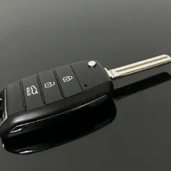 Alternative view of 1x NEU KIA Schlüsselgehäuse 3 Tasten Metall Kunststoff schwarz mit Logo Emblem Kia Carens Ceed Rio Sportage Optima Sorento Cerato Soul Forte Seltos