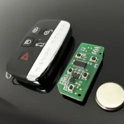 1x NEU Range Rover Land Rover Auto Schlüssel mit ELEKTRONIK + Batterie 4 Tasten Metall Kunststoff mit Logo Emblem – Bild 5