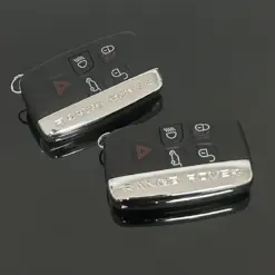 1x NEU Range Rover Schlüsselgehäuse 4 Tasten Metall Kunststoff schwarz mit Logo Emblem – Bild 4