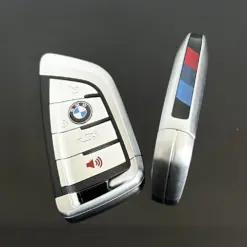 1x NEU Schlüssel Gehäuse 4 Tasten mit EMBLEM für BMW METALL 3 5 6 8 X3 X4 X5 X7 G-Serie G21 G20 G31 G30