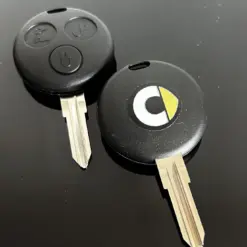 1x SMART Schlüsselgehäuse schwarz + Emblem Schlüssel Rohling Fortwo 450 Cabrio City Coupe – Bild 4
