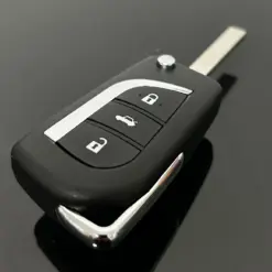 1x TOYOTA Autoschlüssel + Emblem Logo Fahrzeug Schlüsselgehäuse Fernbedienung Toyota Corolla RAV4 bis 2013 Aygo Hilux – Bild 3
