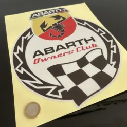 250mm Abarth 500 Club 595 Tributo 25cm Emblem Logo Schriftzug Aufkleber