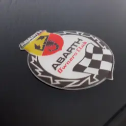 Alternative view of 2x Abarth 500 Club Tributo Emblem Silicon Logo Schriftzug Aufkleber 5x4cm