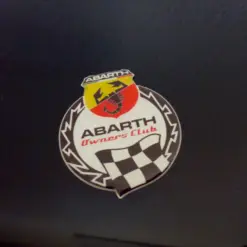 2x Abarth 500 Club Tributo Emblem Silicon Logo Schriftzug Aufkleber 5x4cm