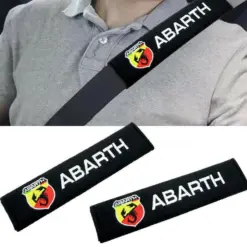 2x ABARTH Sicherheitsgurt POLSTER Schutz 28x6cm Gurtpolster Schulter Schoner Pad