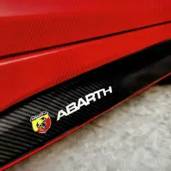 2x für Abarth Seitenschweller Einstieg Aufkleber Kohlefaser- Design für Fiat Punto Abarth 500 Stilo Ducato Palio Bravo Doblo