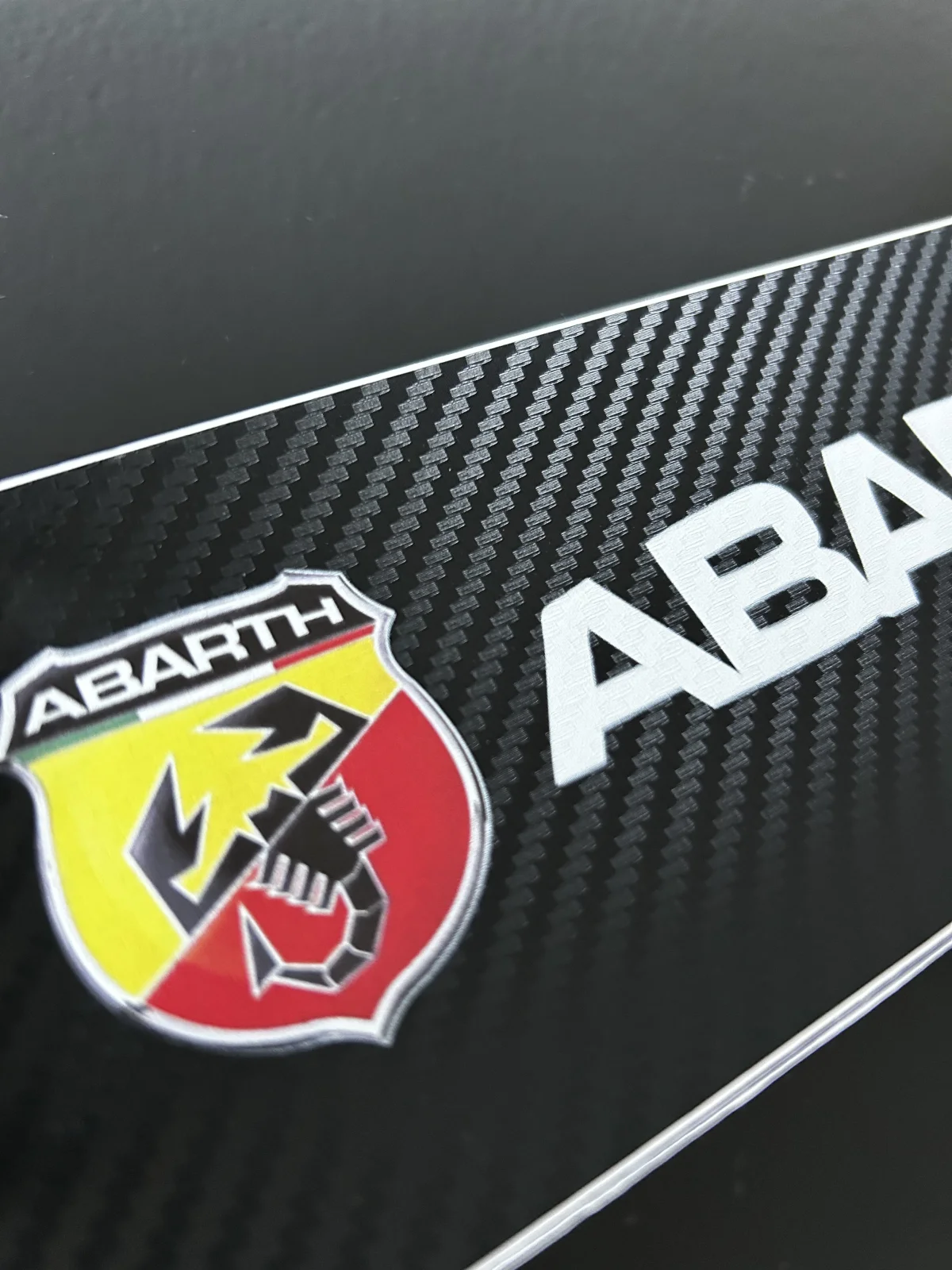 2x für Abarth Seitenschweller Einstieg Aufkleber Kohlefaser- Design für Fiat Punto Abarth 500 Stilo Ducato Palio Bravo Doblo – Bild 5