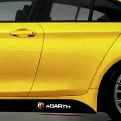 2x für Abarth Seitenschweller Einstieg Aufkleber Kohlefaser- Design für Fiat Punto Abarth 500 Stilo Ducato Palio Bravo Doblo – Bild 6
