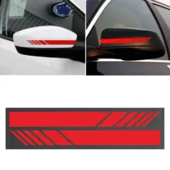2x im Abarth Design SPIEGELAUFKLEBER 500 Emblem Schild Aufkleber ROT glänzend Spiegel