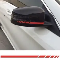 2x im Abarth Design SPIEGELAUFKLEBER 500 Emblem Schild Aufkleber ROT glänzend Spiegel – Bild 3