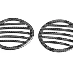 Alternative view of 2x Lüftungsgitter innen CARBON Style Kohlefaser Design li + re Auto ABARTH FIAT 500 Abdeckung Leisten Armaturen
