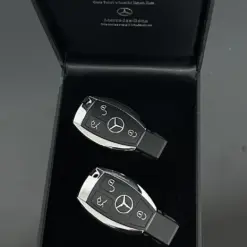 2x MERCEDES in BOX Funkschlüssel mit ELEKTRONIK Gehäuse Autoschlüssel Fahrzeugschlüssel Schlüssel Fernbedienung – Bild 2