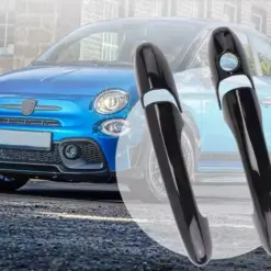 ABARTH 500 Aussengriff Blenden links und rechts schwarz glänzend Griff Abdeckung