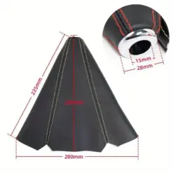 FIAT 500 Schaltbalg schwarz mit ROT Staubschutz Schalthebel Gangschaltung Manschette – Bild 4