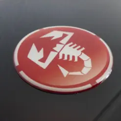 Alternative view of Abarth 500 RUND 5cm Emblem Silicon Logo Schriftzug Aufkleber