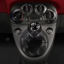 ABARTH 500 FIAT Schaltbalg schwarz mit ROT Staubschutz Schalthebel Gangschaltung Manschette
