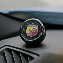 Abarth Uhr mini innen Autouhr 4cm in OVP CLOCK Watch Tischuhr Deko