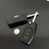 FORD Schlüsselgehäuse + Logo Autoschlüssel Emblem Schlüssel 3 Tasten Focus Mondeo Kuga Fiesta Galaxy C-MAX