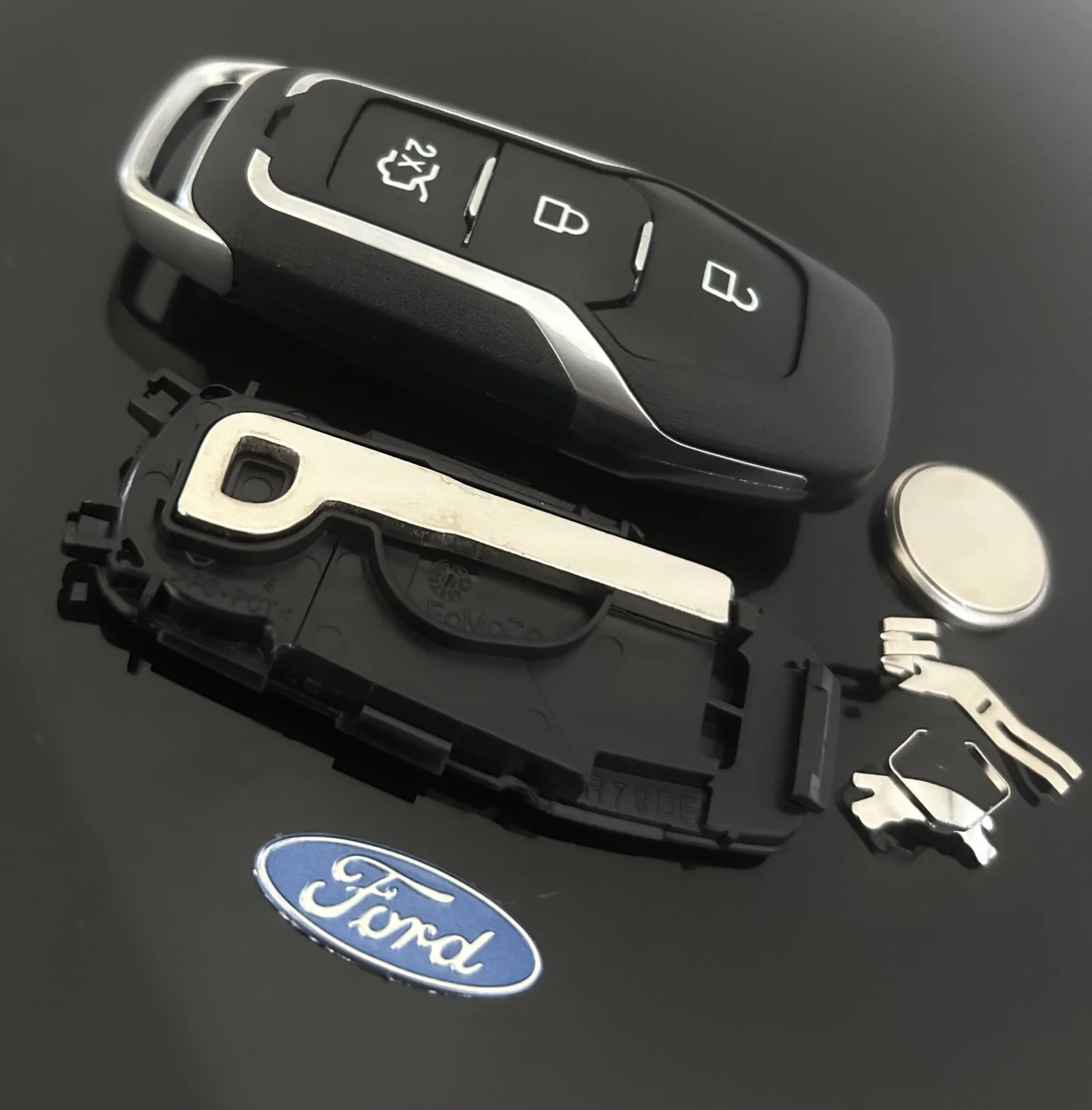 FORD Schlüsselgehäuse ORIGINAL + Ford Logo Emblem Schlüssel Rohling Mustang Rand Explorer Fusion Mondeo Kuka – Bild 2