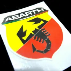 für ABARTH Aufkleber Logo Emblem 8cm Schriftzug NEU selbstklebend Skorpion Fiat