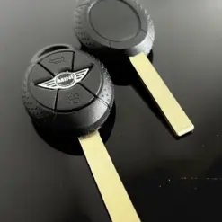 für einen MINI 3 Tasten Schlüsselgehäuse + Emblem Copper Schlüssel Rohling Ersatzschlüssel für Mini Cooper 2005–2007