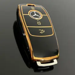 für Mercedes Benz Schutzhülle GOLD Auto Fernbedienung Schlüssel Schutz Case-A C E S G Klasse GLC CLE CLA W177 205 213 222 167 AMG – Bild 2